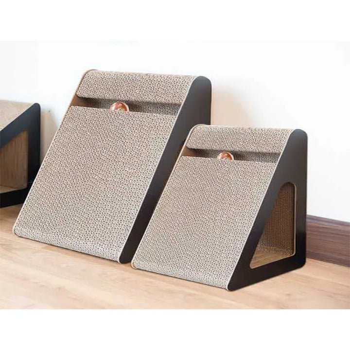 Innovative pet accessory: modern cat scratching board, an interactive claw sharpener. Keeps felines active & furniture safe.