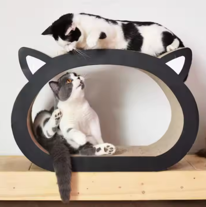 Stylish cat scratcher furniture, a modern play area and rest spot for your feline friend.
