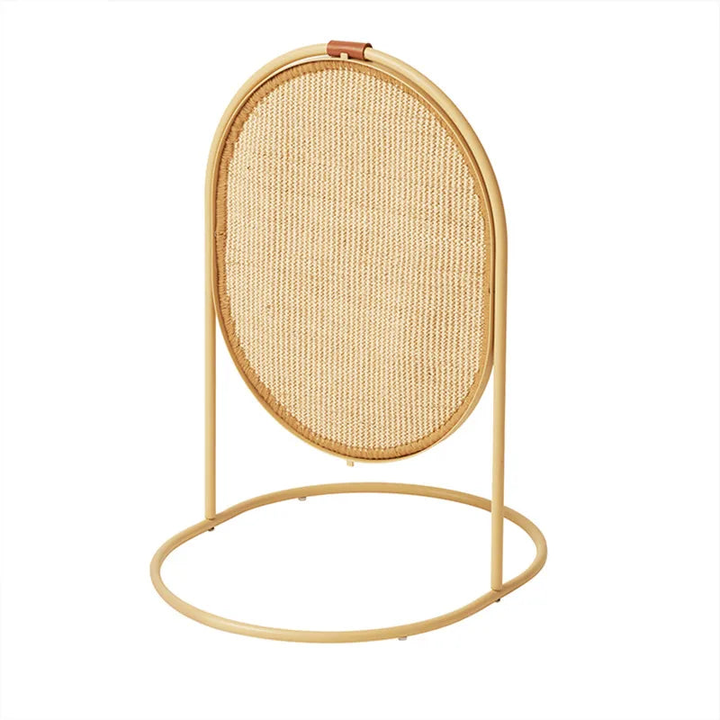 Elegant cat scratcher for claw care, a modern cat furniture piece that keeps paws healthy and entertained.