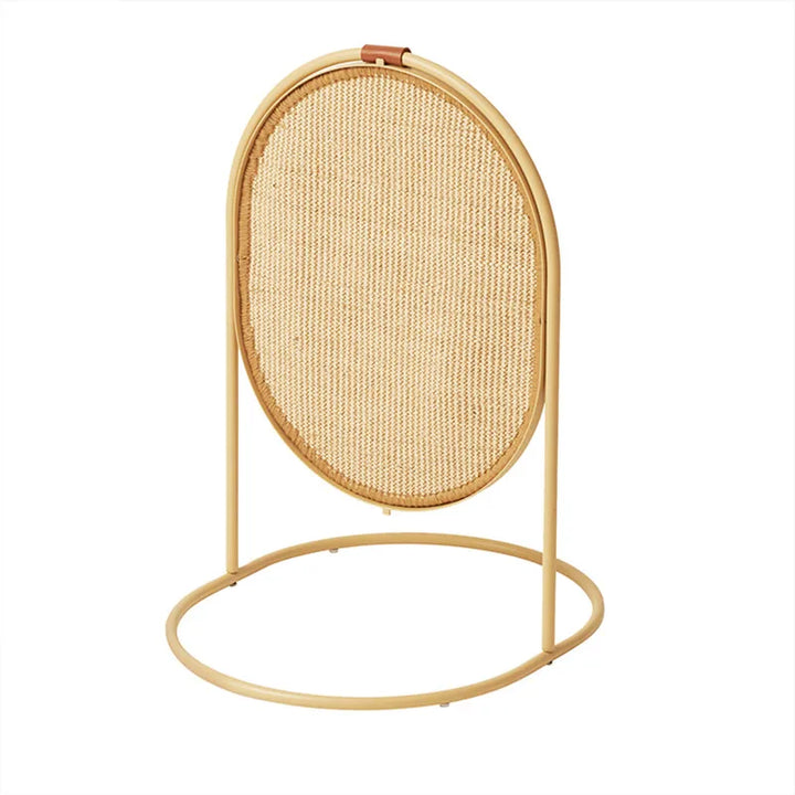 Elegant cat scratcher for claw care, a modern cat furniture piece that keeps paws healthy and entertained.