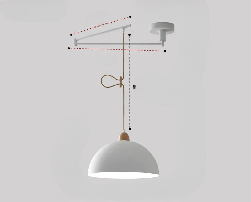 Designer adjustable light: Modern ceiling light creates flexible ambient illumination for stylish contemporary interiors.