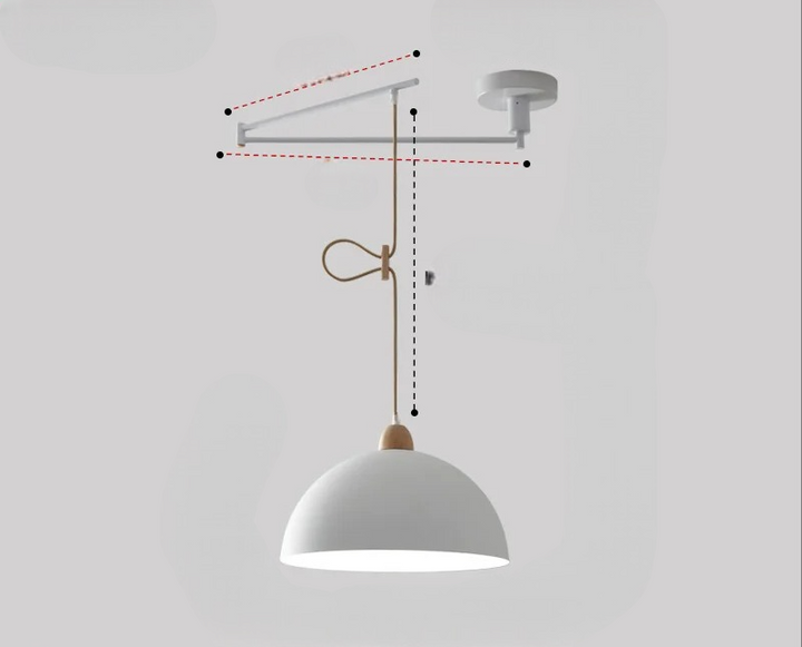 Designer adjustable light: Modern ceiling light creates flexible ambient illumination for stylish contemporary interiors.