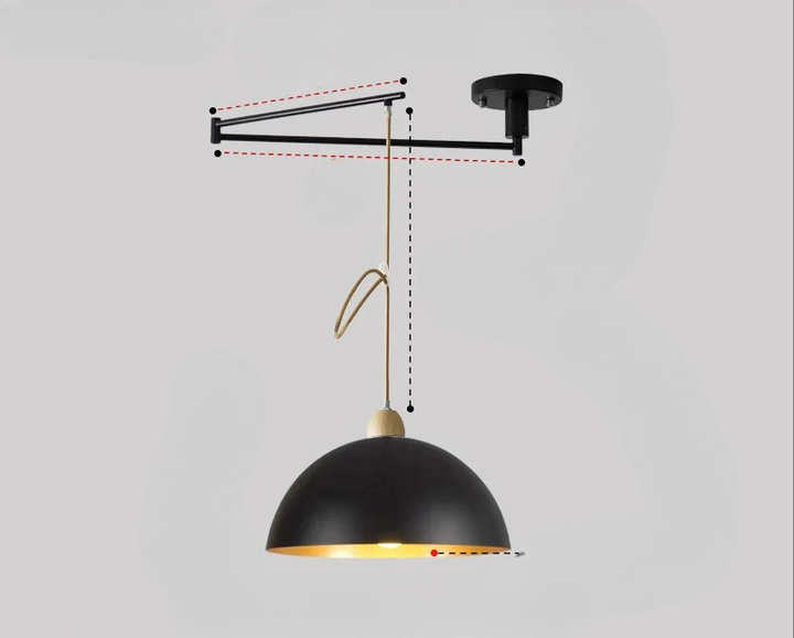 Flexible indoor lighting: contemporary ceiling light with adjustable arms, perfect for modern living spaces.