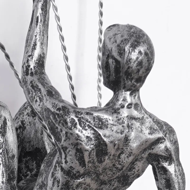 Designer climbing figures wall art set, great for unique home styling.