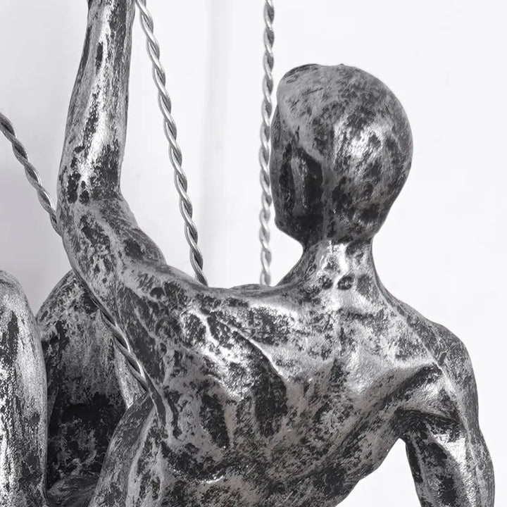 Designer climbing figures wall art set, great for unique home styling.