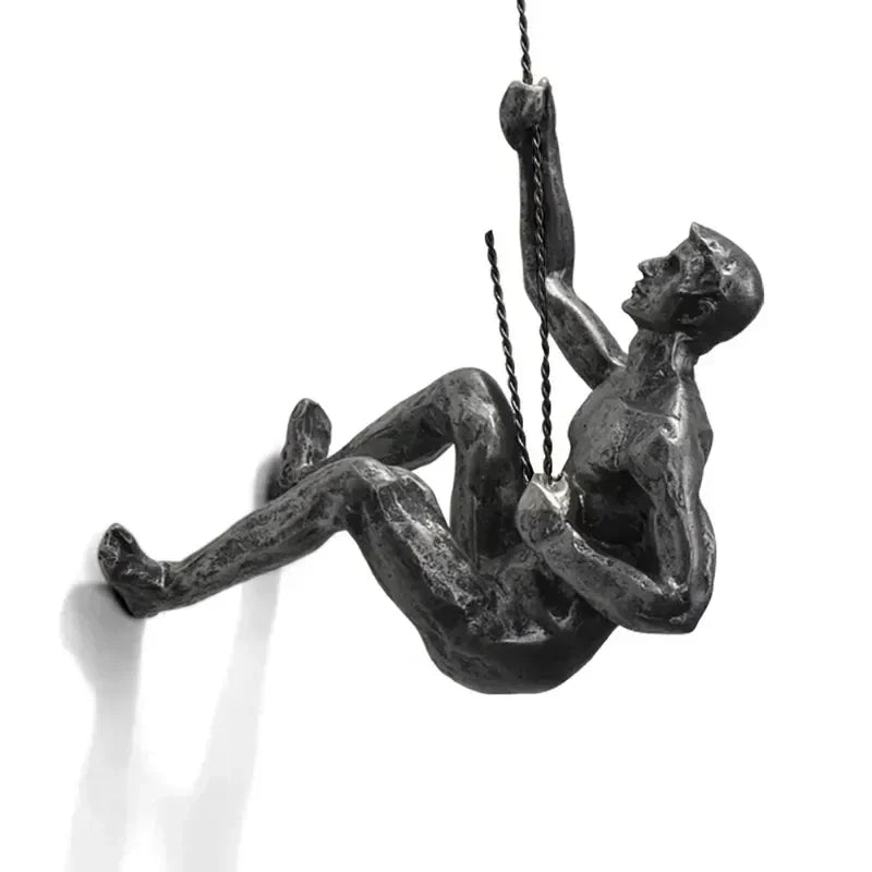 Decorative climbing figures set, a bold statement piece for any wall.