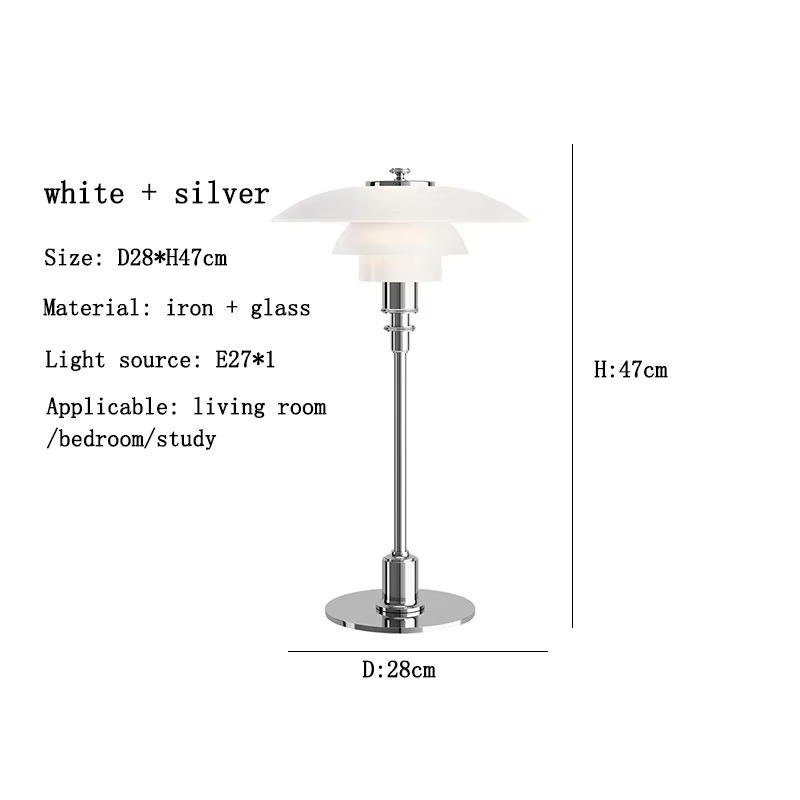 Desk LED lamp, warm ambient light, modern Danish design, sleek and functional for workspaces.
