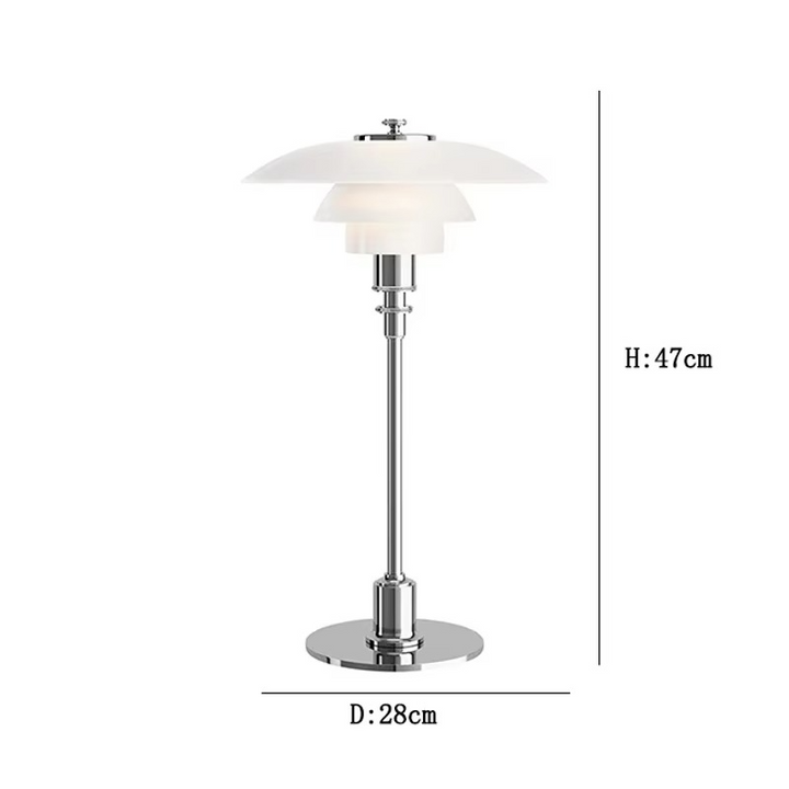Bedroom LED lamp, warm glow, contemporary Scandinavian style, creating a relaxing ambiance.
