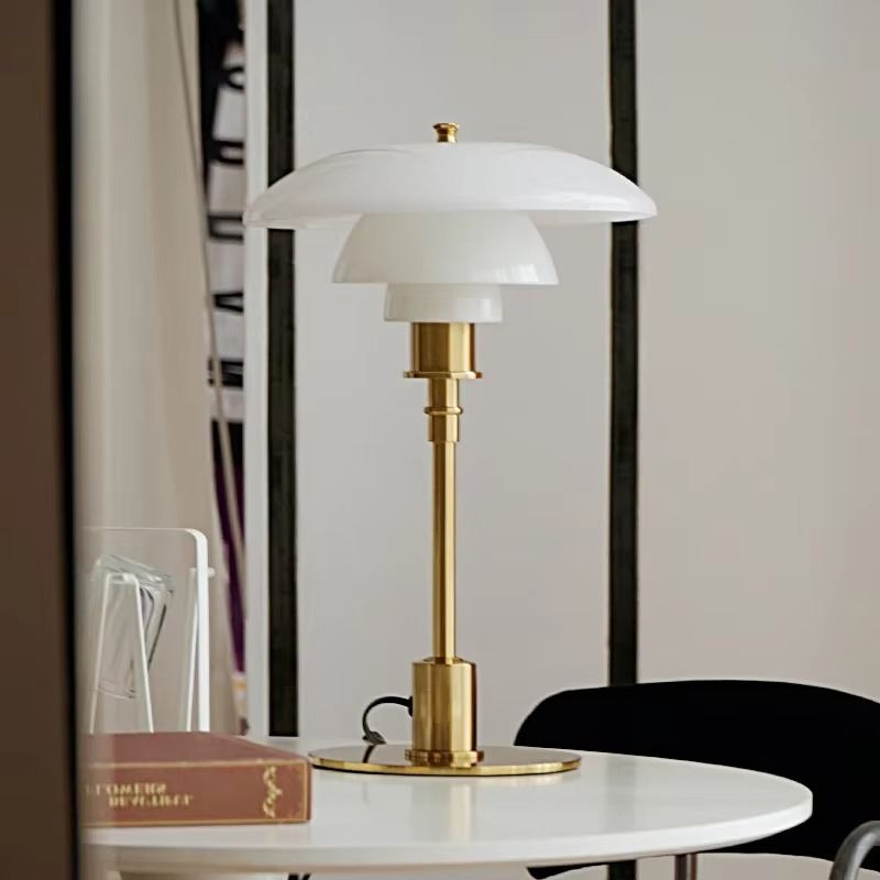 Contemporary LED table lamp, warm lighting, Scandinavian design for bedroom, desk, or accent.