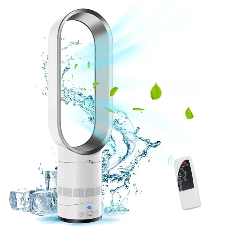 Modern energy-efficient bladeless tower fan providing safe, quiet airflow for ultimate home comfort.