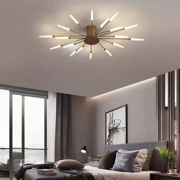 Dimmable LED Modern Firework Flush Mount Ceiling Light, designer home decor, perfect mood lighting.