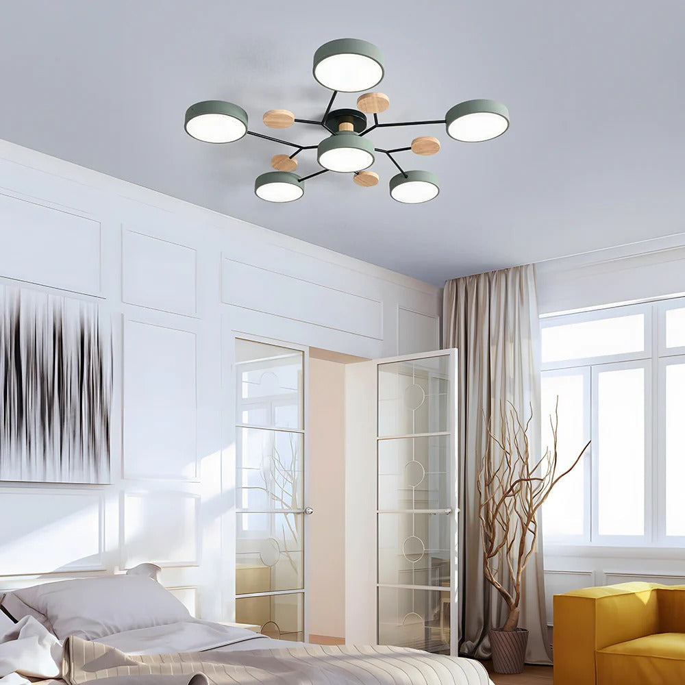 Contemporary LED halo ceiling lamp for stylish home decor.