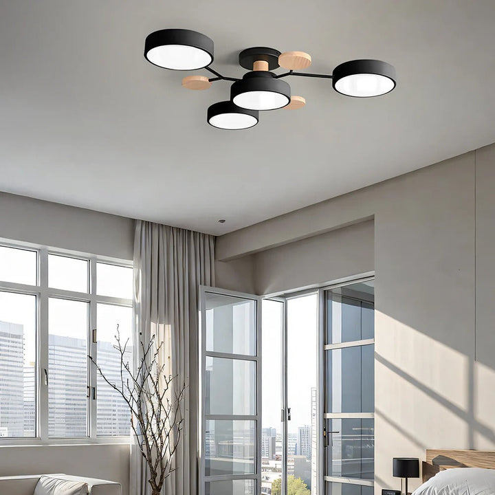 Halo LED ceiling light, modern and energy-efficient design.