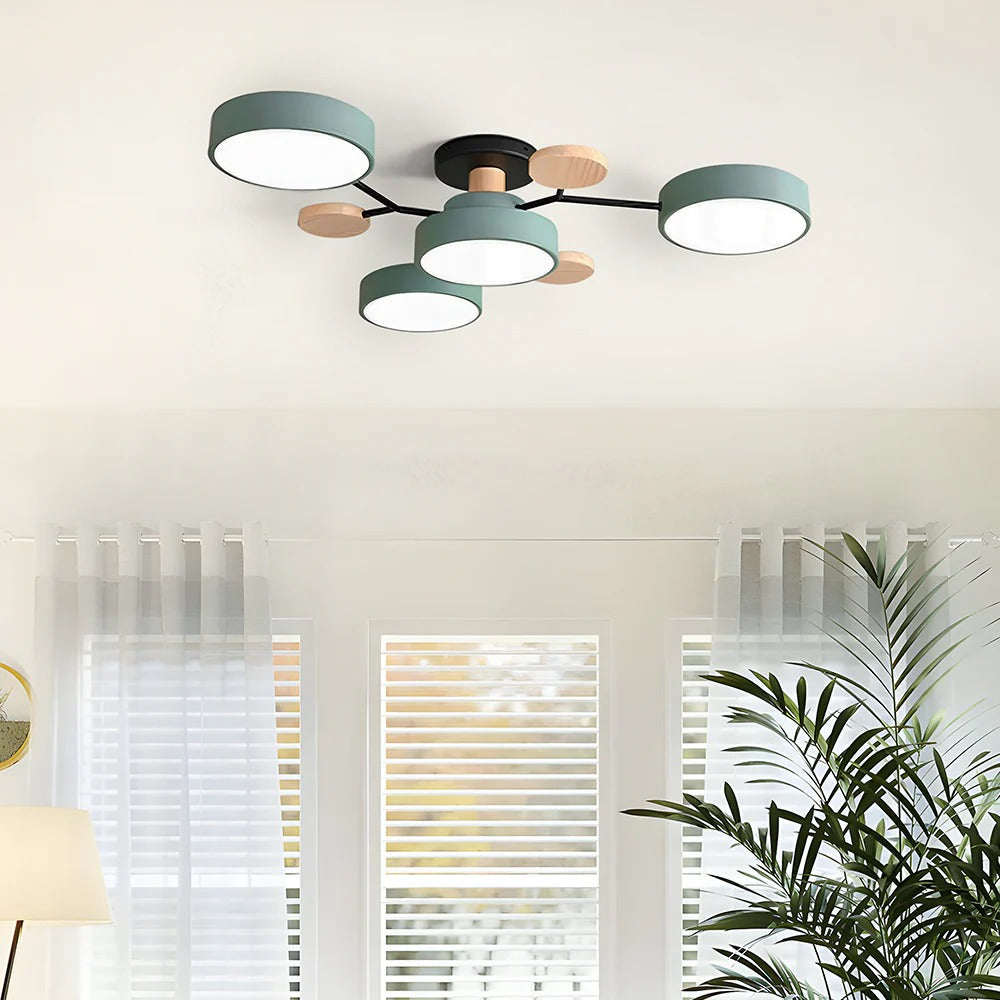 Modern halo LED light, contemporary fixture for stylish rooms.