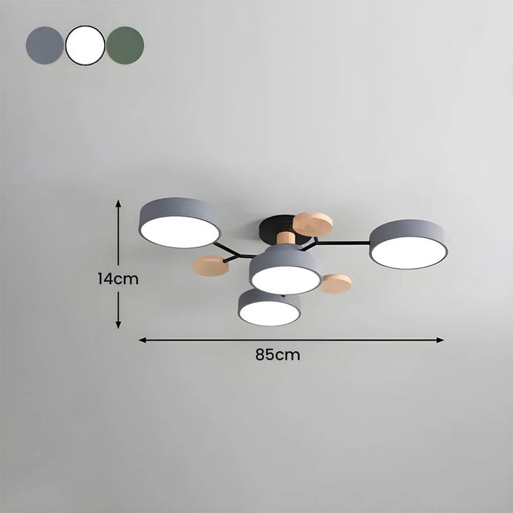 Stylish LED semi-flush mount, perfect for modern dining areas.