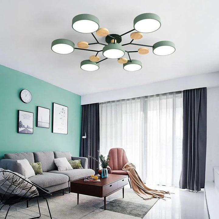 Elegant LED chandelier, perfect for a sophisticated living room or bedroom.
