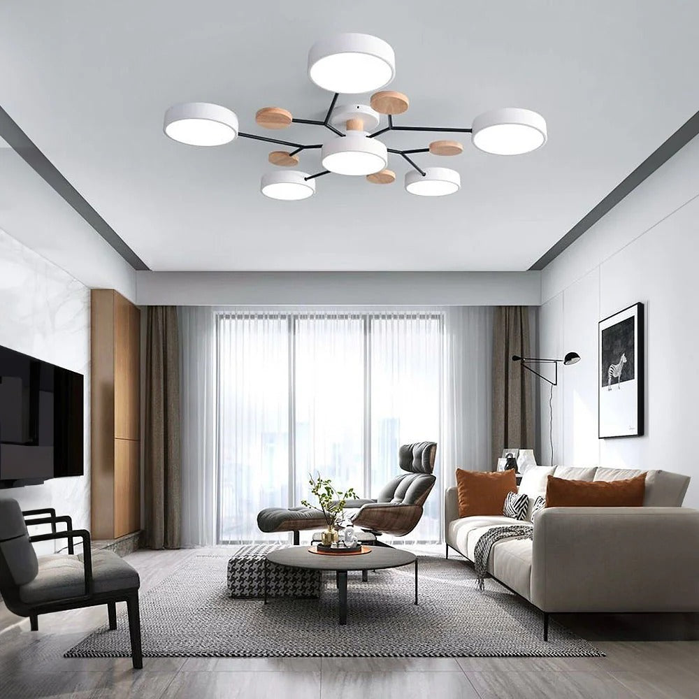 Modern LED ceiling lamp, a flush mount design for seamless integration.