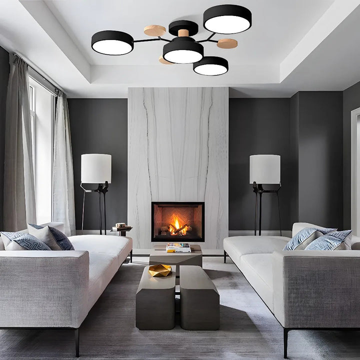 Living room flush mount LED lamp, a discreet yet powerful lighting option.