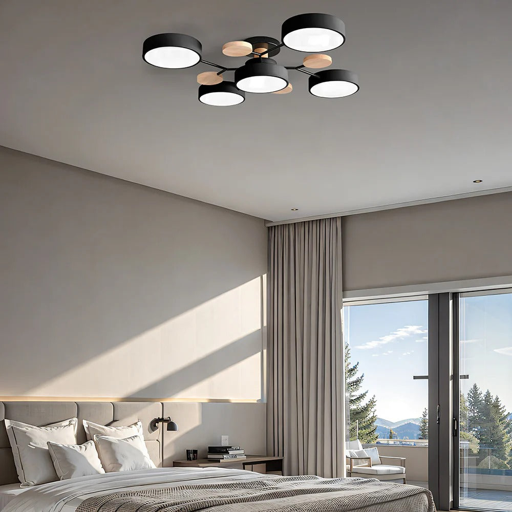 Modern LED ceiling chandelier, perfect for creating a bright, inviting space.