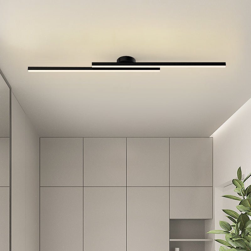 Modern LED ceiling light fixture, semi-flush mount, perfect for contemporary home decor.