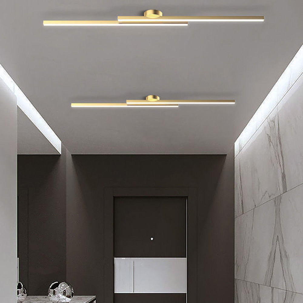 Bright LED ceiling light, semi-flush mount, contemporary style for modern living.