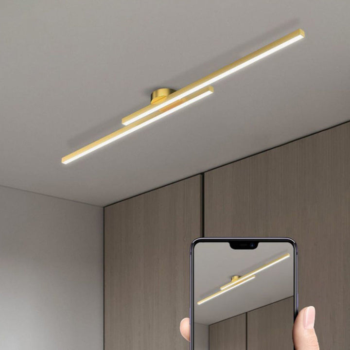 Contemporary LED ceiling lighting fixture, sleek, perfect for modern interior design.