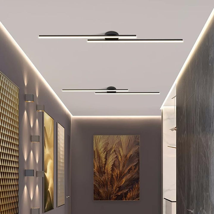 Contemporary LED ceiling fixture, sleek design for living rooms & modern spaces.