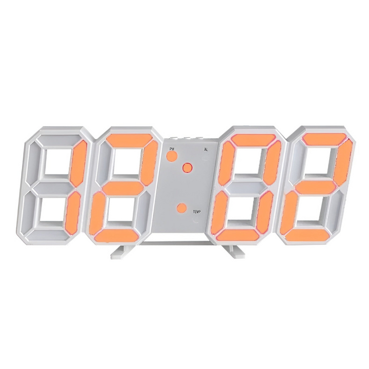 Stylish LED digital clock, a modern home essential and futuristic wall decor with smart functions.
