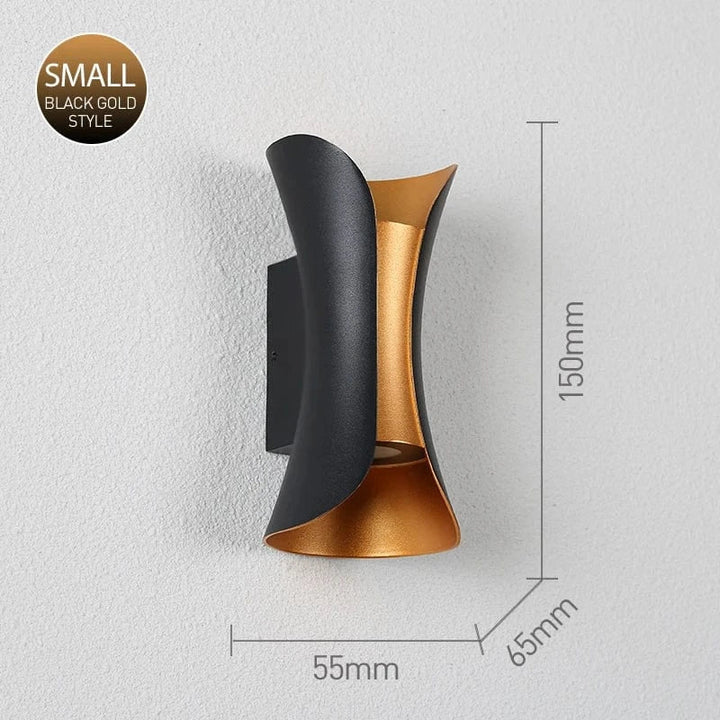 Modern LED wall light for indoor and outdoor, waterproof design. Stylish home decor & garden accent.