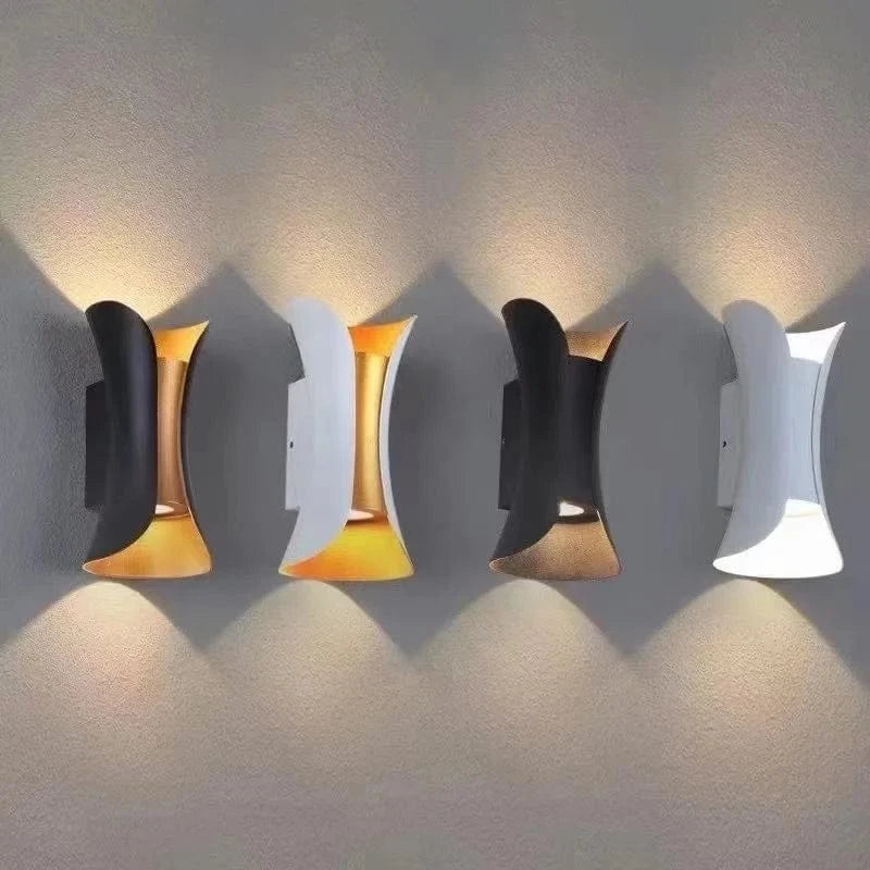 Modern LED wall lamp, excellent for accentuating home exteriors & interiors. Waterproof & stylish.