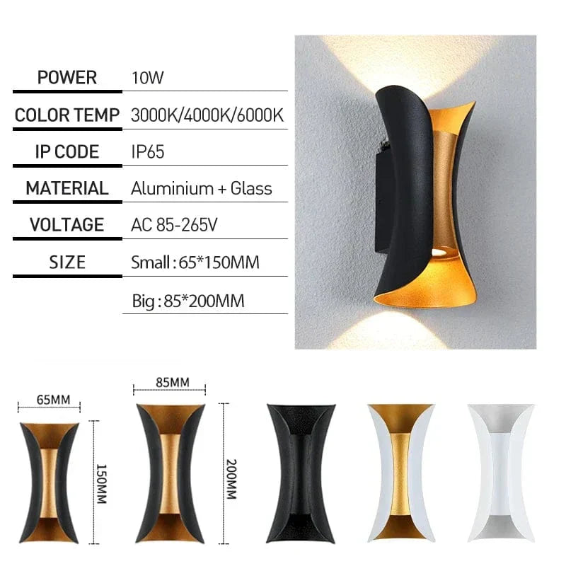 Durable waterproof LED wall light for outdoor garden illumination & stylish indoor lighting solutions.