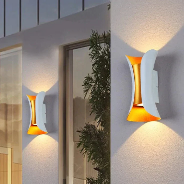 Stylish waterproof LED wall light for indoor & outdoor use. Modern home & garden lighting.
