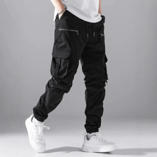 Menswear cargo pants for active urban & outdoor adventures, featuring flexible and comfortable design.