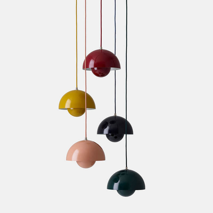 Modern Nordic dome pendant lamp, stylish metal ceiling light for sophisticated home decor.