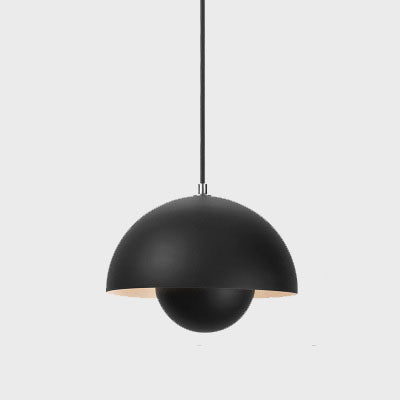 Sleek Nordic dome pendant lamp, a modern ceiling light fixture for minimalist home aesthetics.