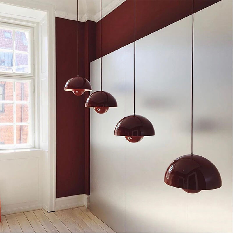 Elegant Nordic dome pendant lamp, a contemporary lighting fixture perfect for modern interiors.