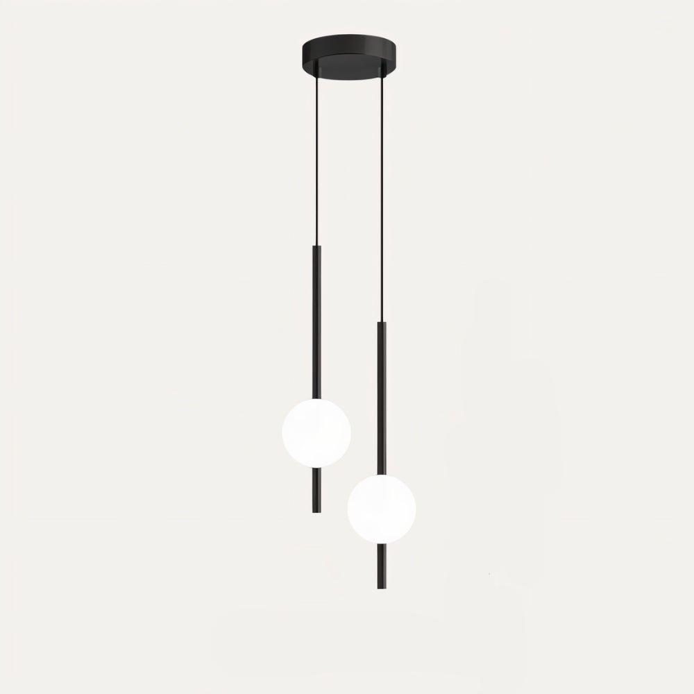 Elegant brass finish Nordic LED pendant, perfect ceiling light for a stylish modern dining area.