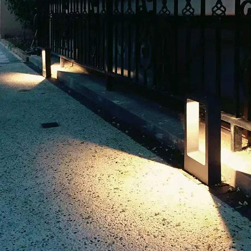 Contemporary waterproof LED pathway light. IP68 modern design for elegant outdoor garden and landscape illumination.