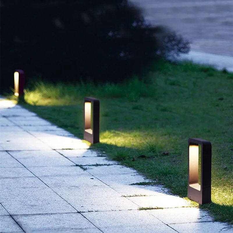 Durable IP68 weatherproof garden lamp, modern outdoor LED for exterior lighting, perfect for any yard or landscape.