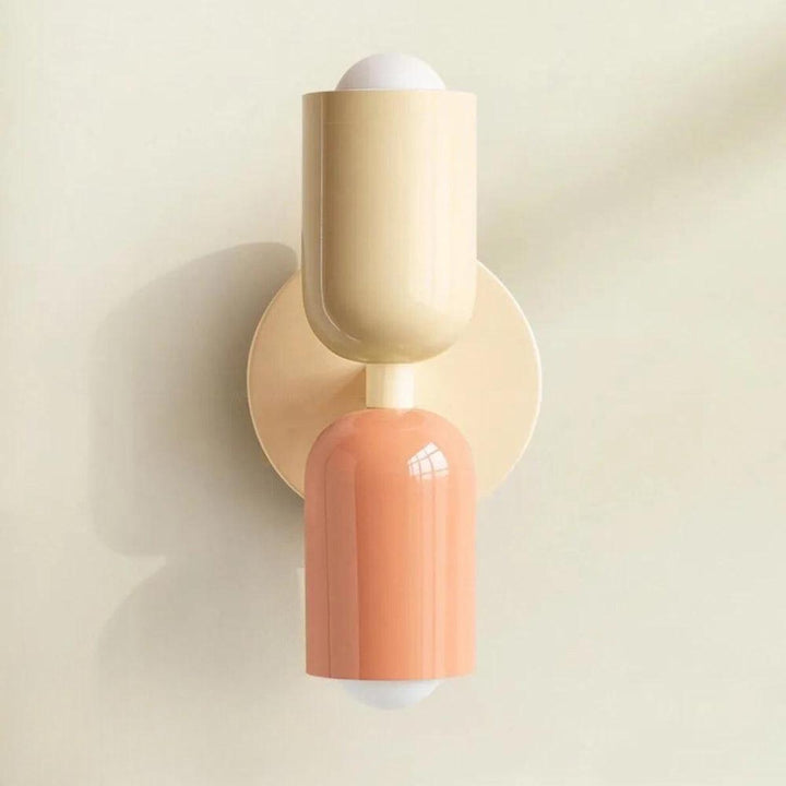 Contemporary double wall lamp, minimalist Scandinavian, an artistic accent light for home decor.