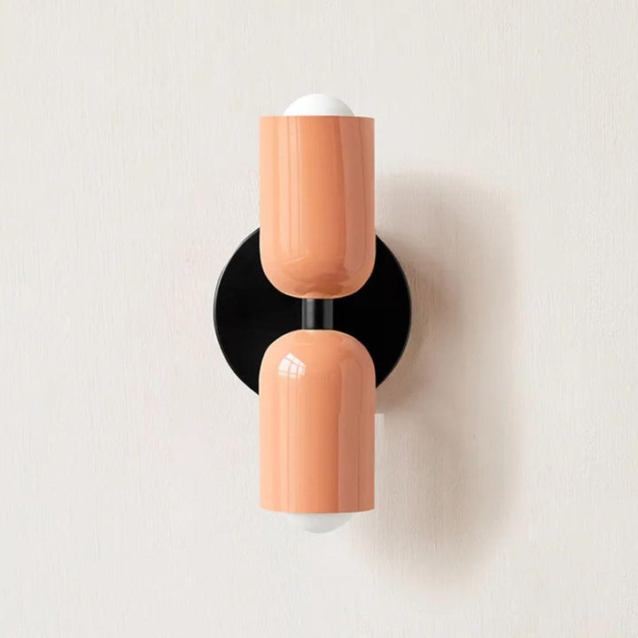 Decorative double wall lamp with a sleek, modern Scandinavian design, ideal for contemporary spaces.