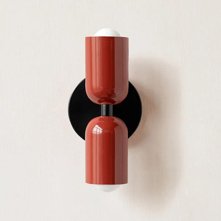 Stylish Scandinavian double wall lamp, perfect modern accent light for bedroom and living areas.