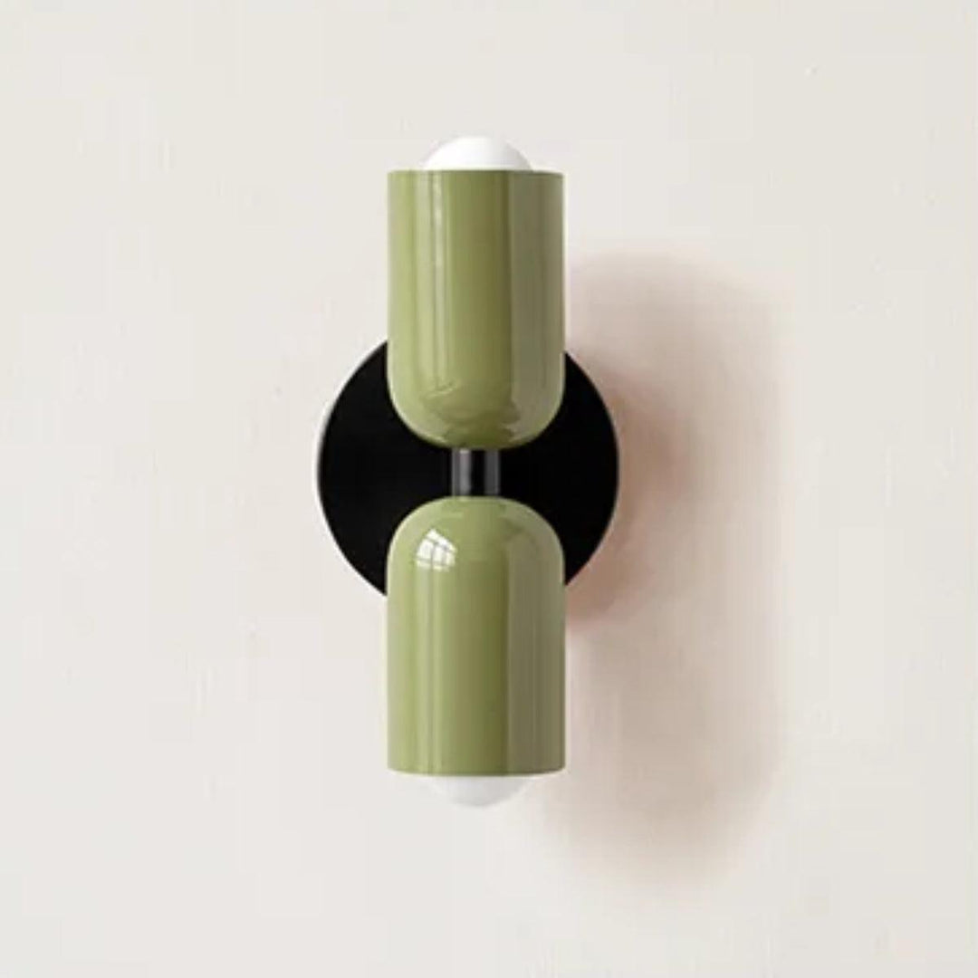 Elegant double wall lamp, modern Scandinavian style, offering sophisticated ambient home lighting.