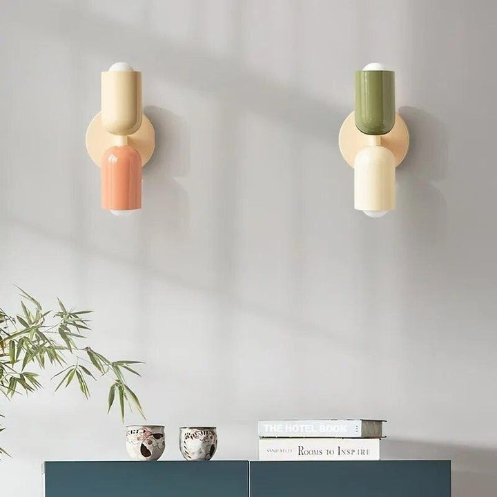 Decorative double wall lamp with modern Scandinavian design, ideal for contemporary home interior.
