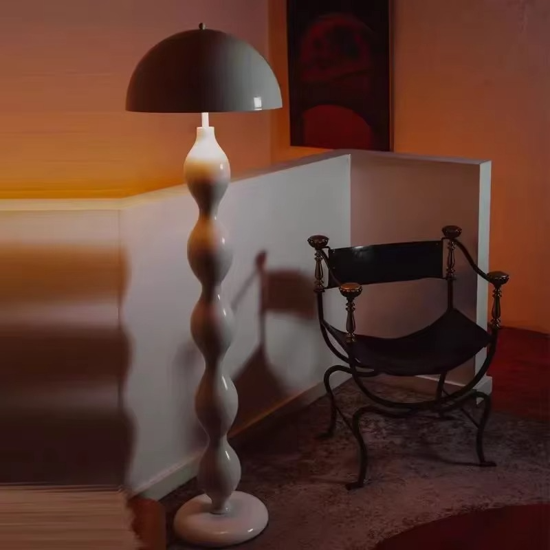 Contemporary Scandinavian floor lamp, a stylish LED standing light for any modern home interior.