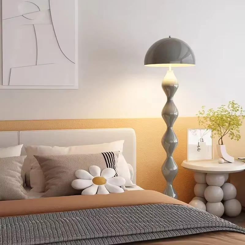 Beautiful ambient lighting from this modern Scandinavian floor lamp, perfect for elevated home decor.