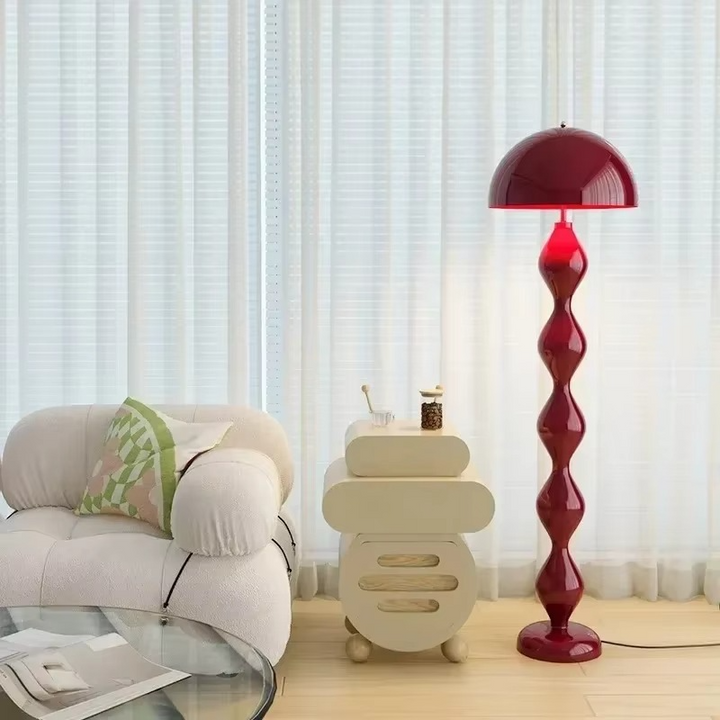 Designer modern floor lamp, Scandinavian style, an ideal accent light for elegant home decor.