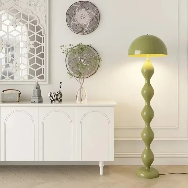 Contemporary floor lamp, ideal living room light, featuring a clean Scandinavian aesthetic.