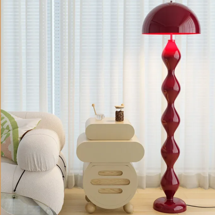 Minimalist Scandinavian LED floor lamp, a stylish contemporary standing light for any room.