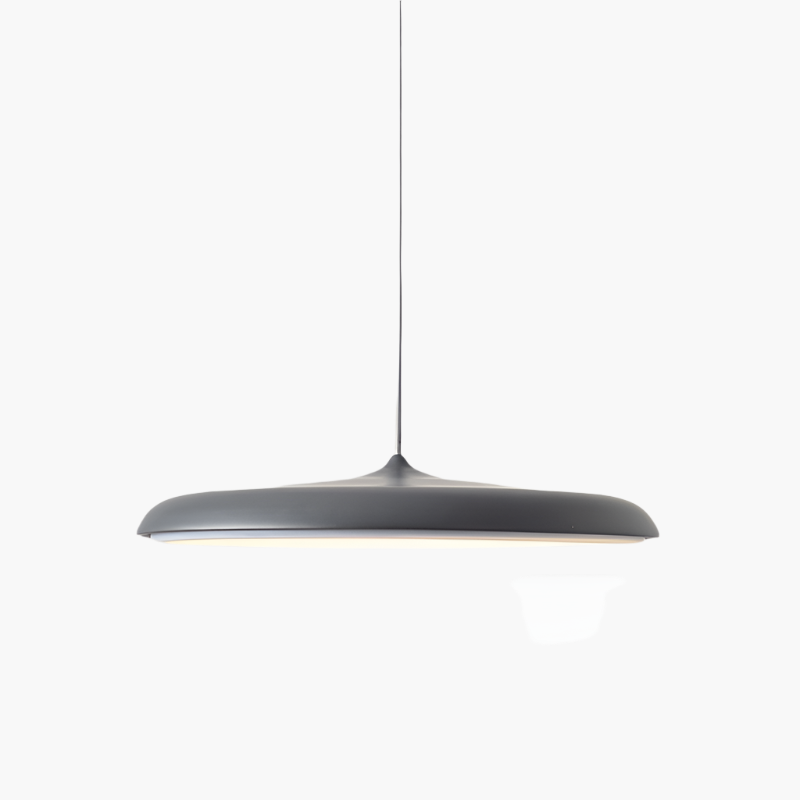 Sleek Scandinavian LED pendant, ideal for modern living rooms and dining areas.